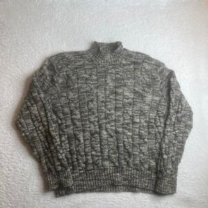 Vintage Polo Ralph Lauren men's multicolor cable knit sweater mock neck xl